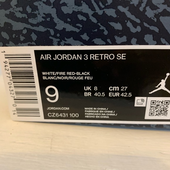 Jordan 3 Retro SE Fire Red - Picture 7 of 7